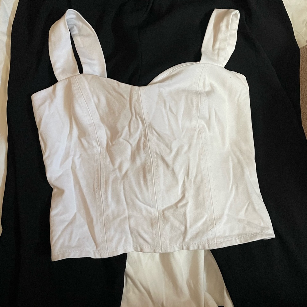 White tank zip in back